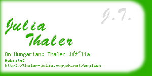 julia thaler business card